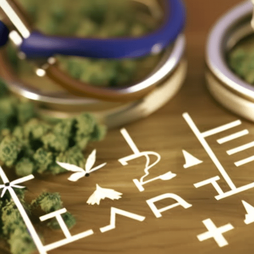 An image with a Delaware map, a medical cannabis leaf, a stethoscope, and diverse patient avatars with checkmarks and crosses symbolizing eligibility criteria for medical cannabis support programs